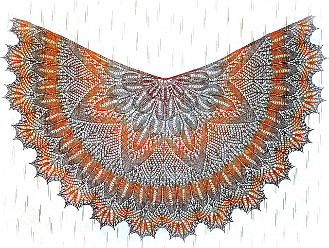 Blossoming Adiantum Shawl