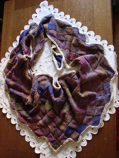 Entrelac Shawl with Tassels