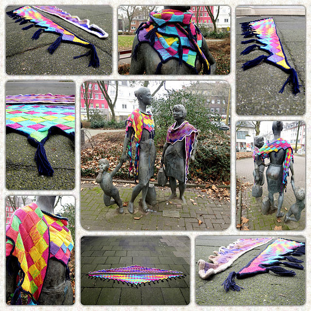 Entrelac Shawl with Tassels (2)