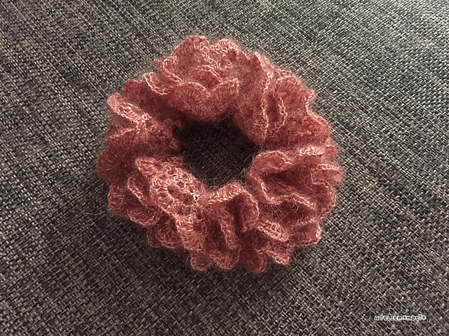Fluffy Mohair Scrunchie