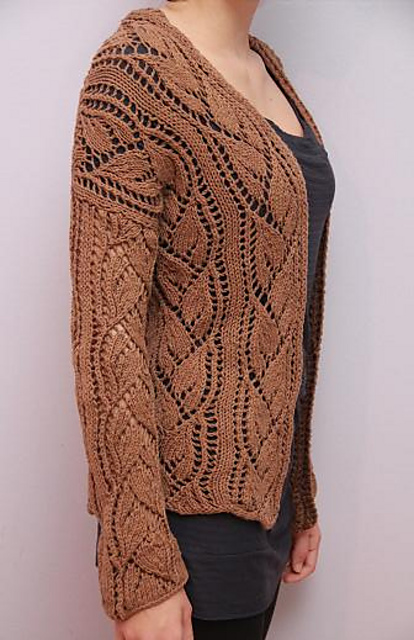 # 25 Verschlusslose Ajourmusterjacke