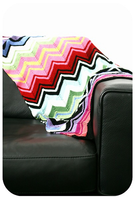 Baby Missoni Inspired Chevron Blanket
