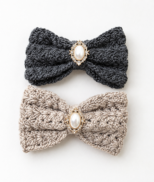 Crochet Ribbon Hair Clip