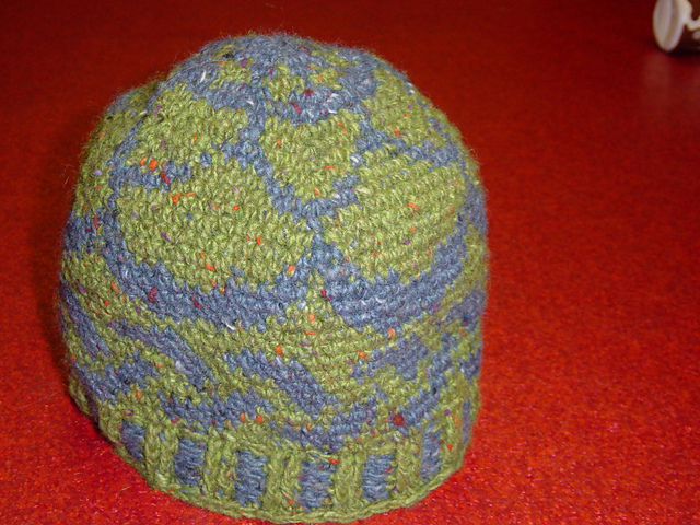 Fair Isle Flower Beanie