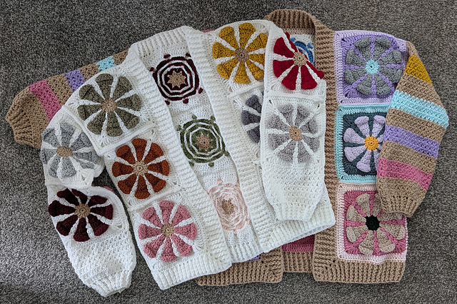 Retro Daisy Square Cardigan