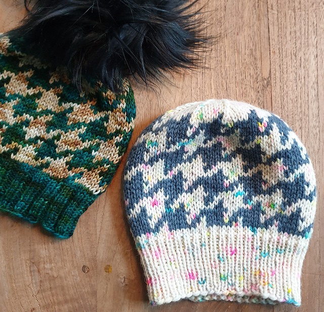 Hounds tooth beanie DK