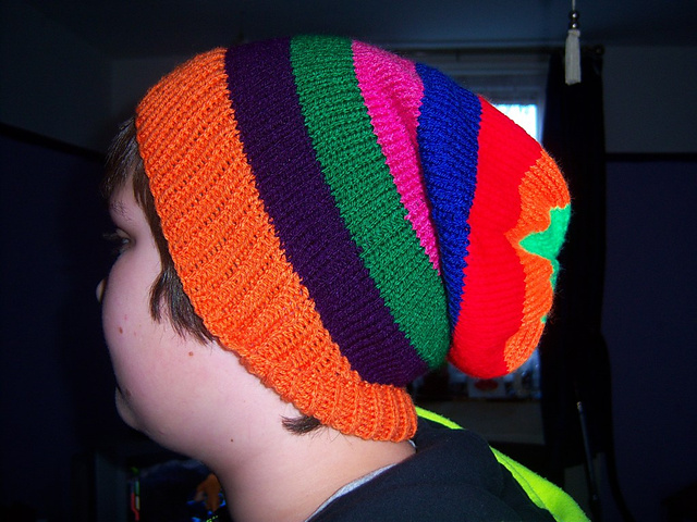 1950s wife slouchy colourful beanie