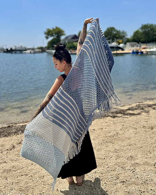 Ravelry: Coastal Drift Mystery Wrap pattern by Erica Jackofsky