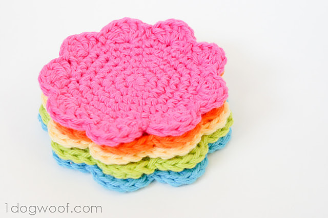 Simple Flower Coaster