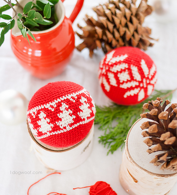 Fair Isle Evergreen Ornament