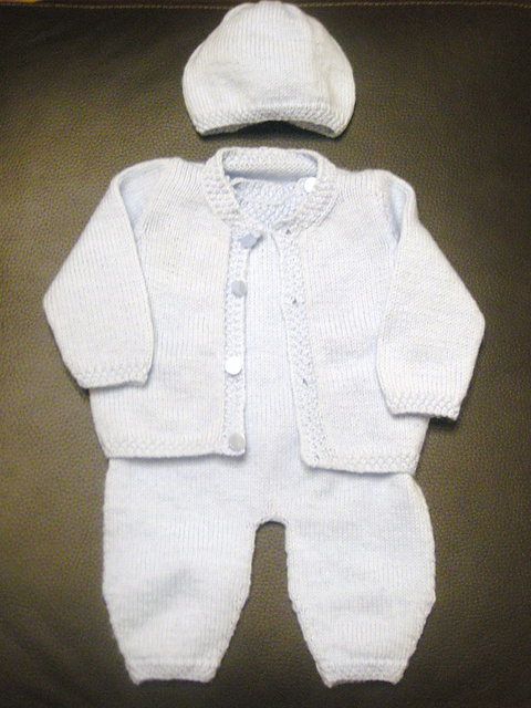 Design C - Baby Cardigan, All-in-one, and Hat