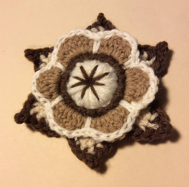 Freeform Button Flower with Leaves
