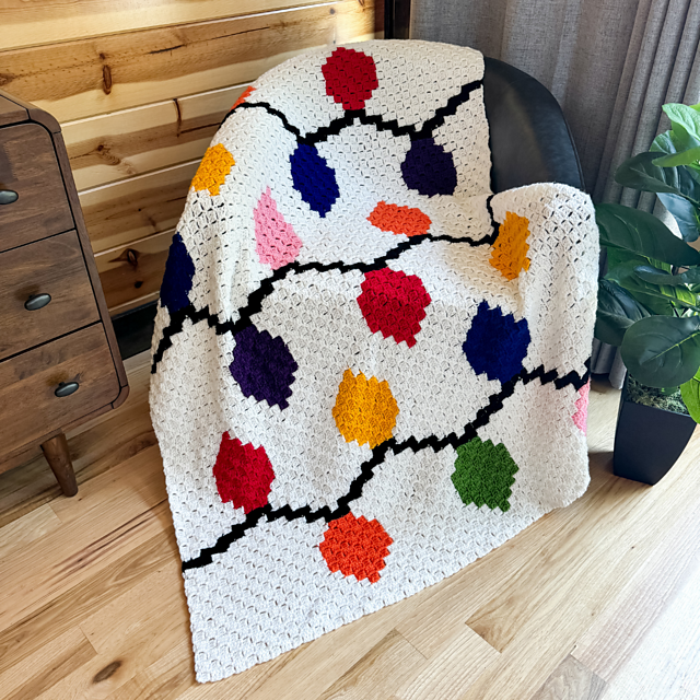 Christmas Lights C2C Blanket