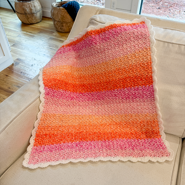 Shell Border Baby Blanket