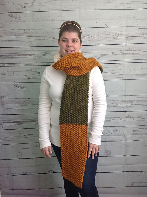 Simple Seed Stitch Scarf
