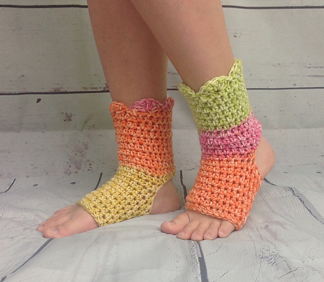 Rainbow Stripes Yoga Socks