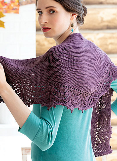 #6 Garter and Lace Shawl