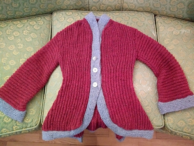 Lady's Claret Polka in Brioche Stitch
