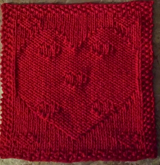 Crossing Hearts Dishcloth