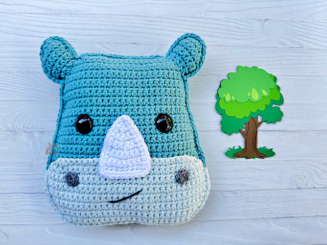 Rhinoceros Head Kawaii Cuddler®