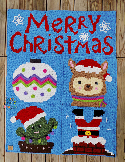 Christmas C2C Crochet Blanket
