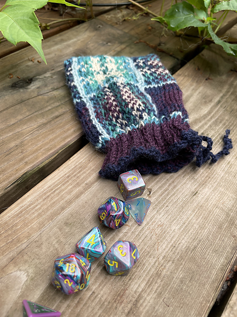 Tartan dice pouch
