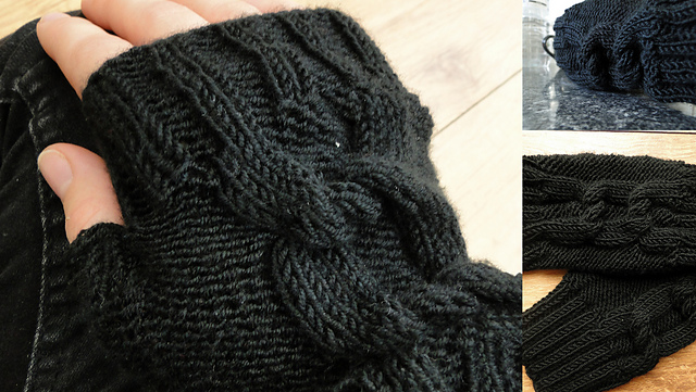 Black Fingerless Gloves