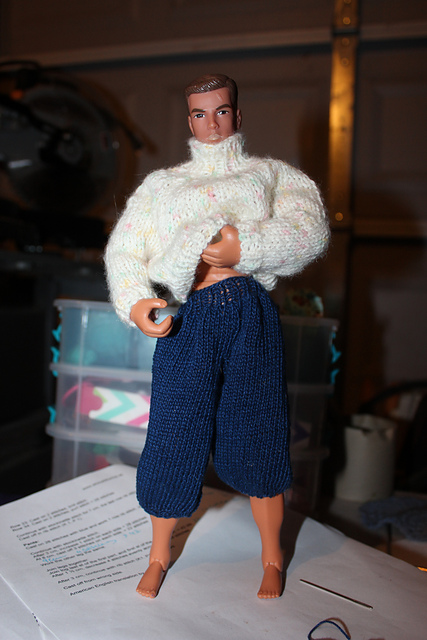 #0603 White tank top and blue pants