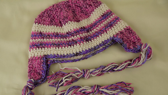 Cathy's Hook Club Braided Ear Flap Hat 