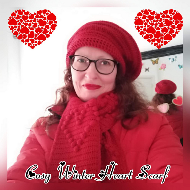 Cozy Winter Heart Scarf