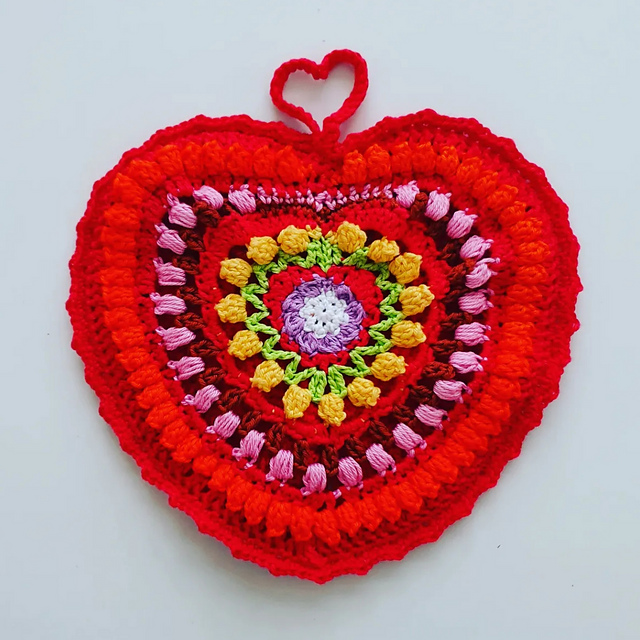 Granny's Heart Potholder
