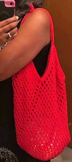 Tunisian Pinwheel Market Bag