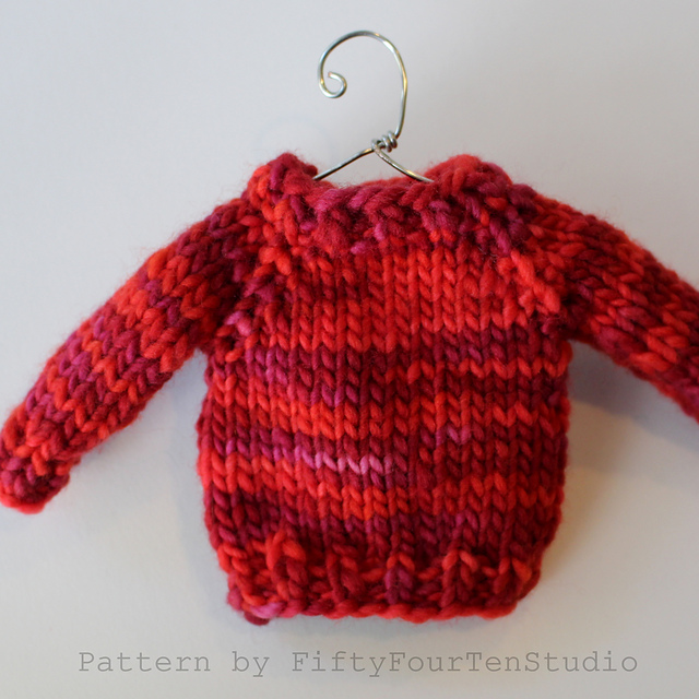 Mini Red Christmas Sweater Ornament
