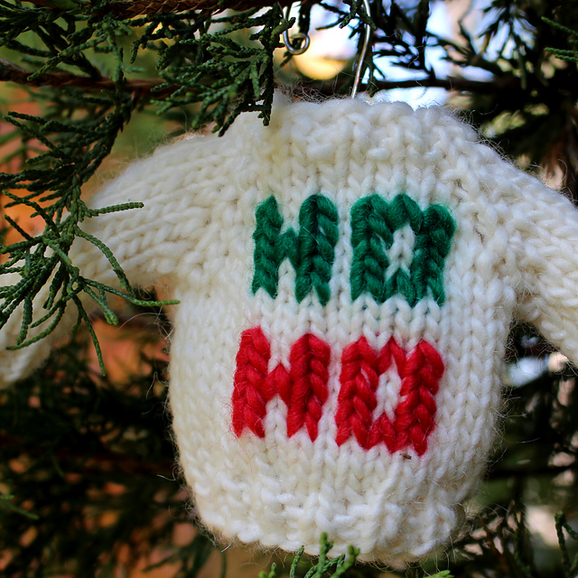 "Ho Ho" Merry Christmas Sweater Ornament