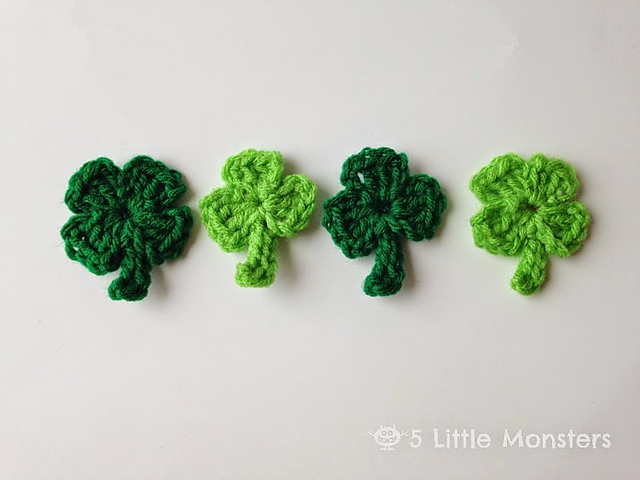 Simple Crocheted Clovers