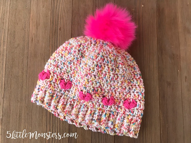 Hearts All Around Hat