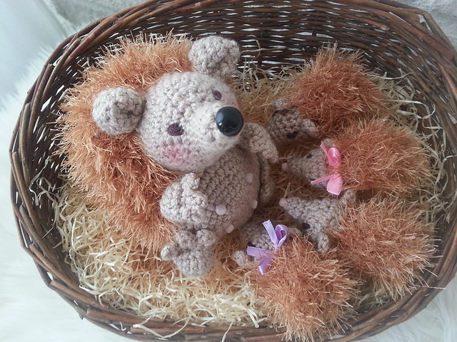 Henny the Hedgehog with babies