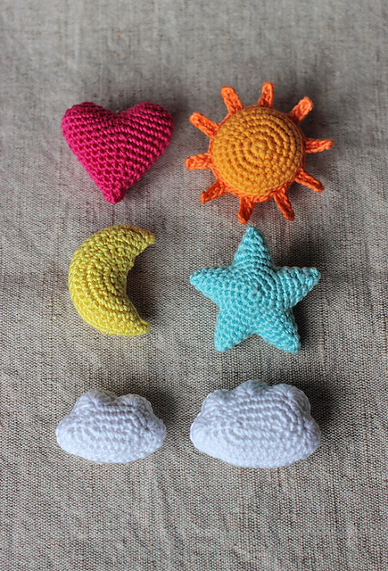 Star, Heart, Sun, Moon, Big Cloud, Small Cloud