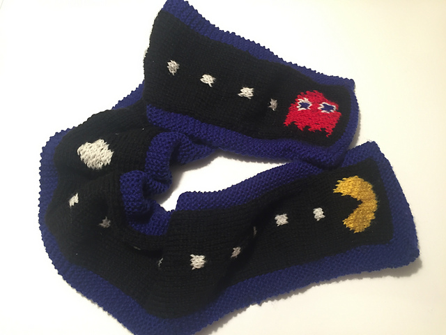 Pacman and Blinky scarf
