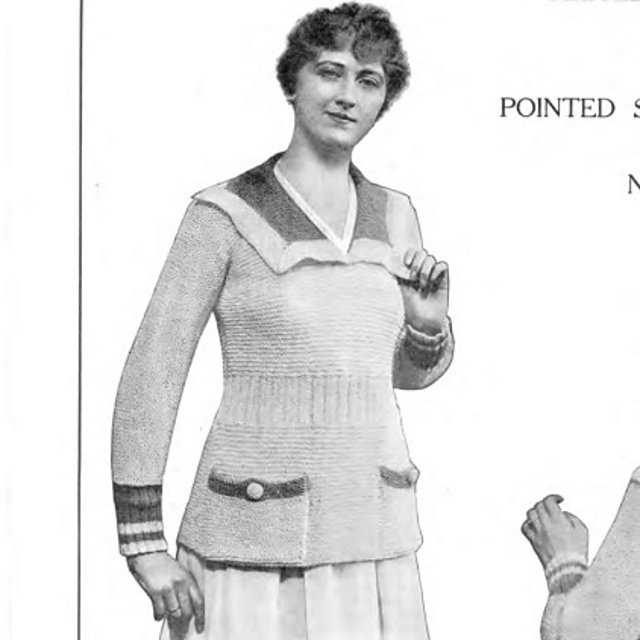 No. 453 SlipOver Sweater Belted With Collar