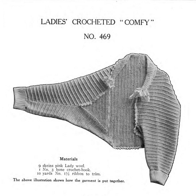 No. 469 Ladies' Crocheted Comfy