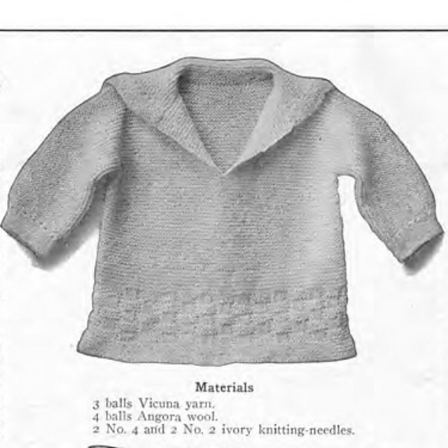 No. 478 A Pretty Baby Set Sweater