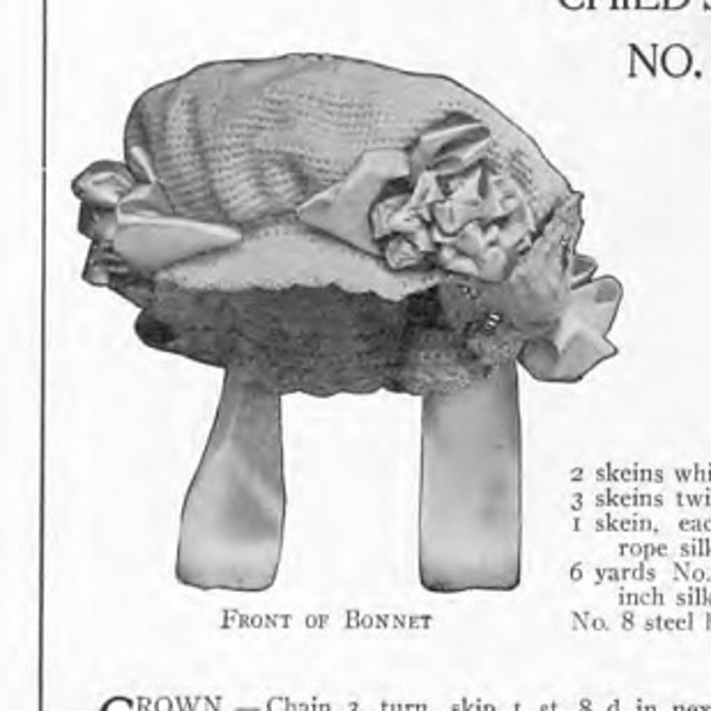 No. 482 1/2 Child’s Bonnet