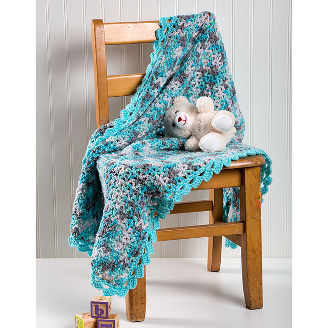 V-Stitch Baby Blanket