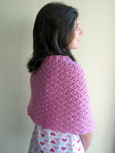 Valentina shell capelet (Tunisian crochet)