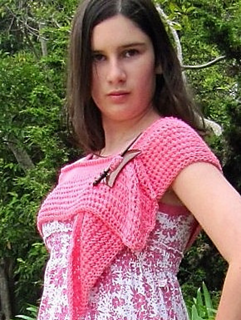 Dulcinea crescent shawlette (Tunisian crochet)