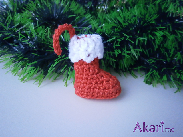 3D Mini boot stocking Christmas ornament_ M08