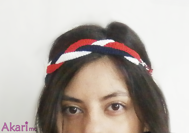 Braid headband. 4ht of July. Beginner level. _ M21