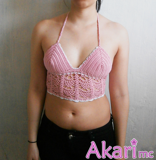 Lacy top with white purl _ M13