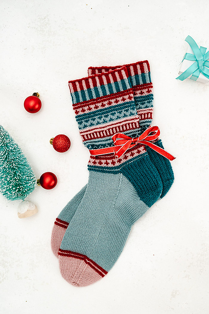 Snowbound Fair Isle Socks